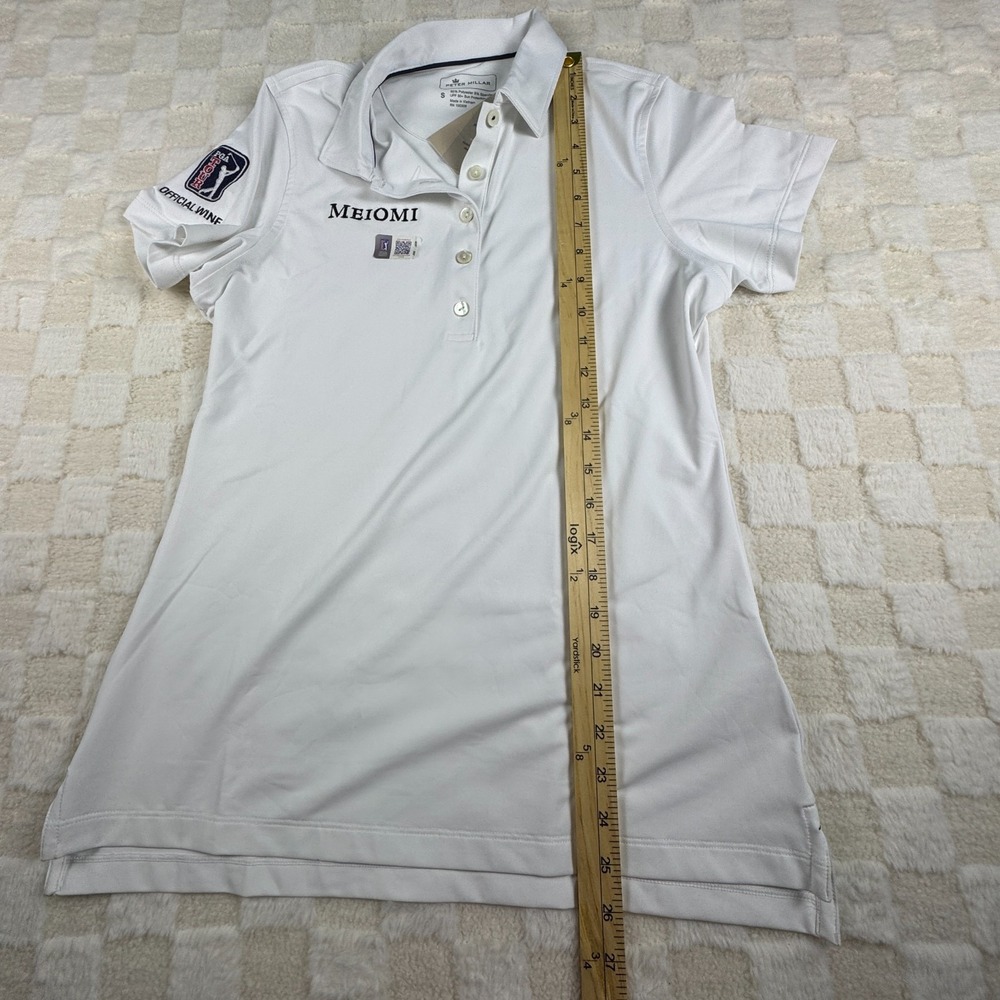 Peter Millar Women's PGA Tour Polo Size S White Meiomi Wine Official NWT - Picture 12 of 12